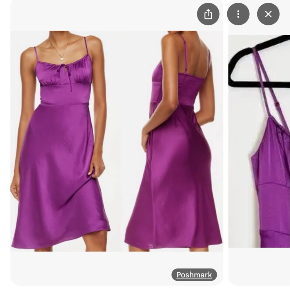 Wilfred Purple Slip Midi Dress
